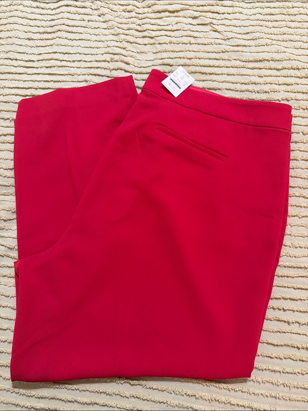 J Crew full length red trousers NWT size 20